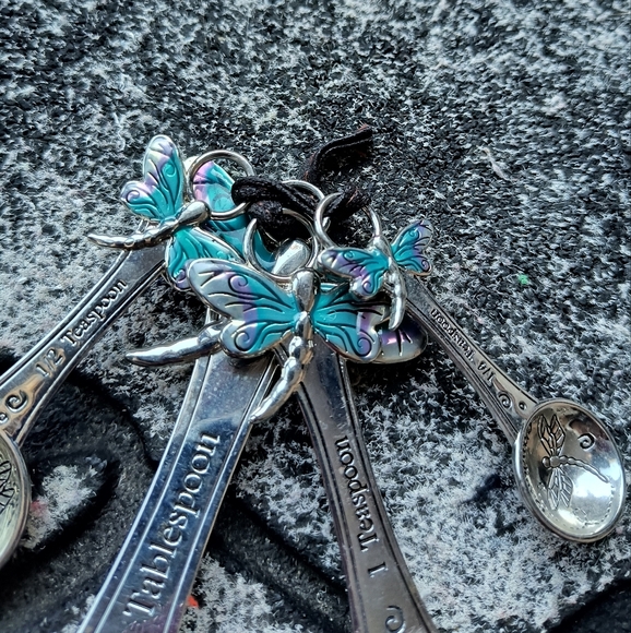 4-Piece Set Dragonflies Measuring Spoons Inspire Believe Love Dream Nice Set - Picture 5 of 7